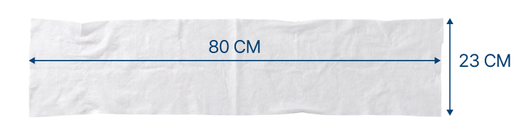제로닷 쿨링타올의 23×80cm 원단 크기 안내